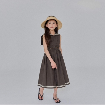SG043韓國露臍雪紡衫＋花園裙